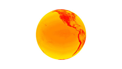 Amazing earth on white background,World image
