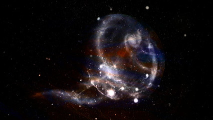 Spiral galaxy in deep space. Elements of this image furnished by NASA.