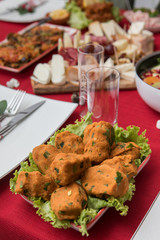 Turkish Traditional Cuisine lentil balls. Vegan meatballs with lentil red. Cold appetizer with olive oil food. Mercimek Kofte is a traditional middle east food.