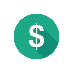 Flat icon money sell buy button vector. For web and application.