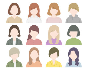 女性 アイコン イラスト