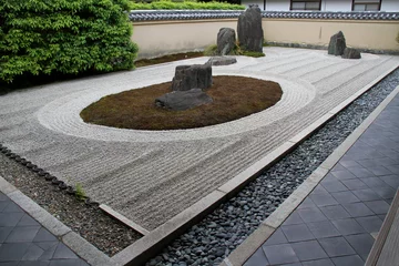 Fotobehang Daitoku-ji Tempel Ryogen-in stenen tuin kyoto japan © DS