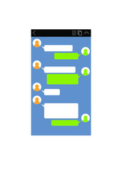 スマートフォンのSNS画面　