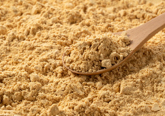 Japanese soybean flour photographed on the entire screen
