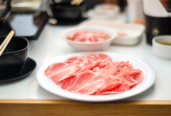 The real atmosphere in the Shabu restaurant