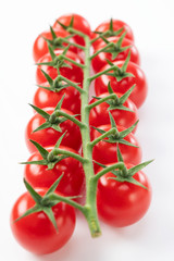 Tomatoes on a white background
