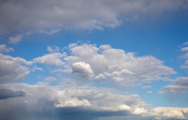 Fototapeta na wymiar Blue sky with white clouds, background