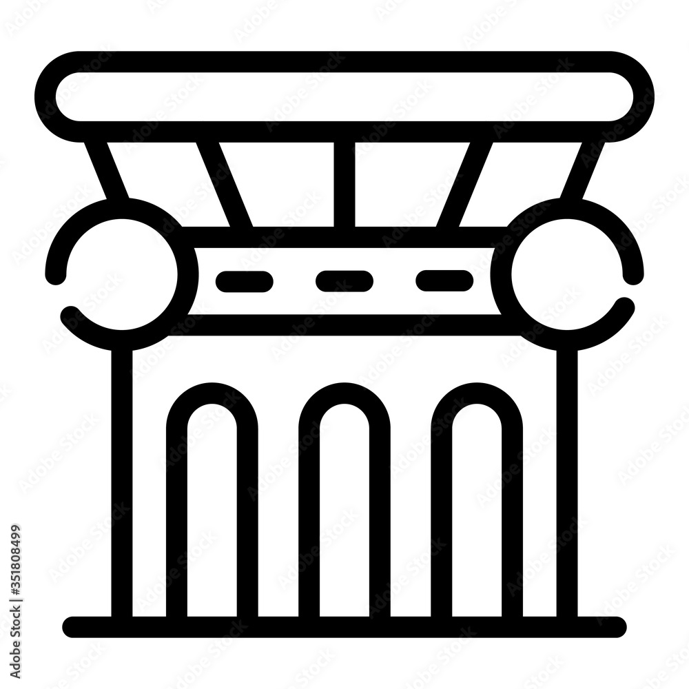 Poster legislative column icon. outline legislative column vector icon for web design isolated on white bac