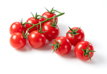Tomatoes on a white background