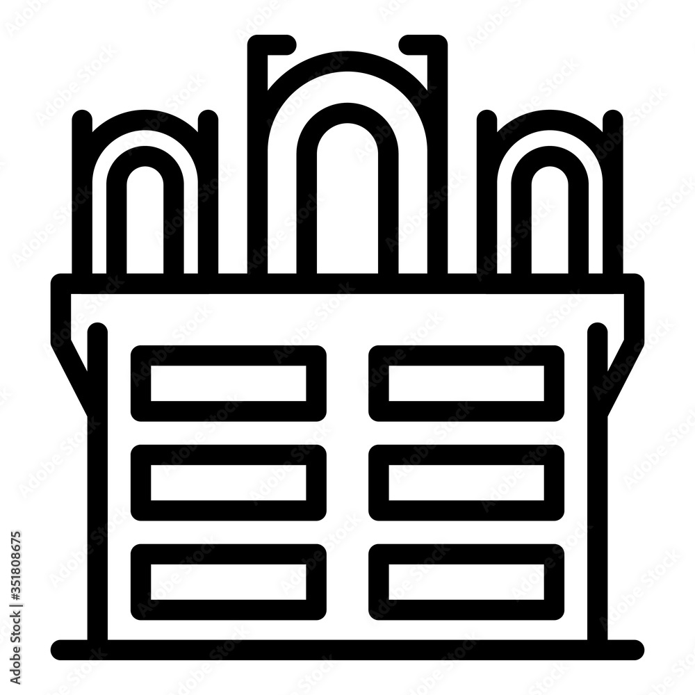 Poster judge chair table icon. outline judge chair table vector icon for web design isolated on white backg