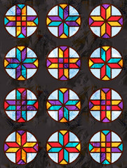 Elagance mix object pattern with color backgound