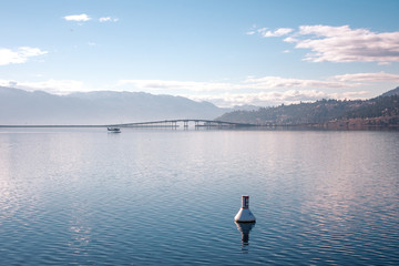 Calm Okanagan Lake On A Wintry Day