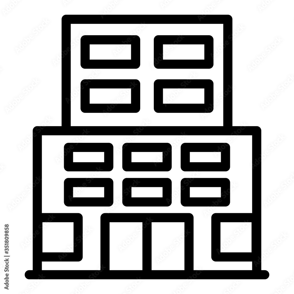 Poster prison building icon. outline prison building vector icon for web design isolated on white backgroun