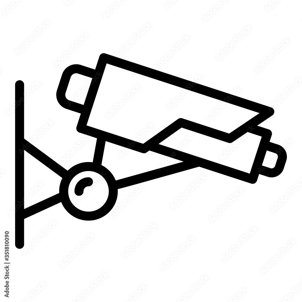 Poster prison security camera icon. outline prison security camera vector icon for web design isolated on w