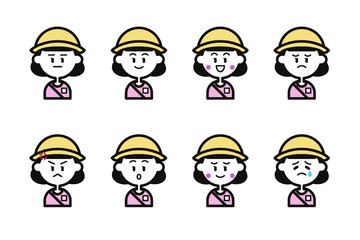 幼稚園児のアイコンセット（女児）