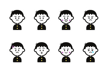 中高生のアイコンセット（男子）