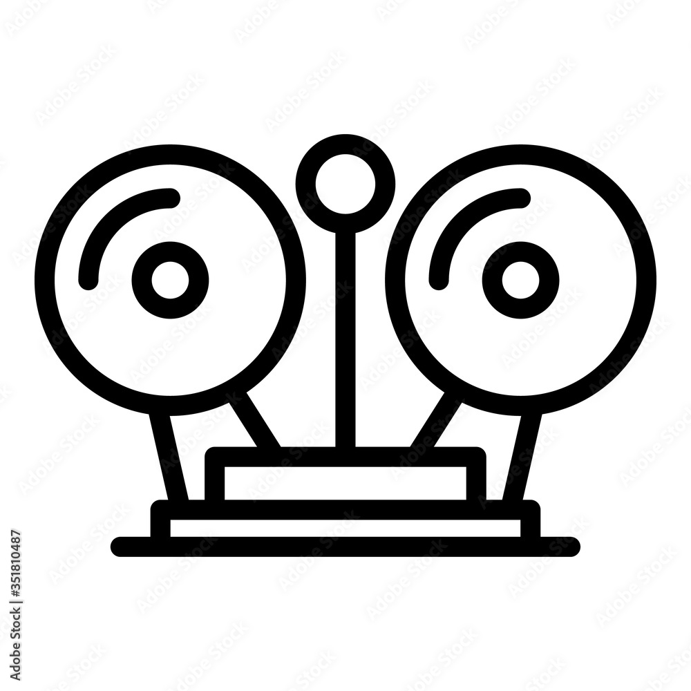 Aufkleber prison building alarm icon. outline prison building alarm vector icon for web design isolated on whi