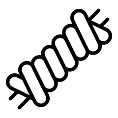 Prison metal wire icon. Outline prison metal wire vector icon for web design isolated on white background