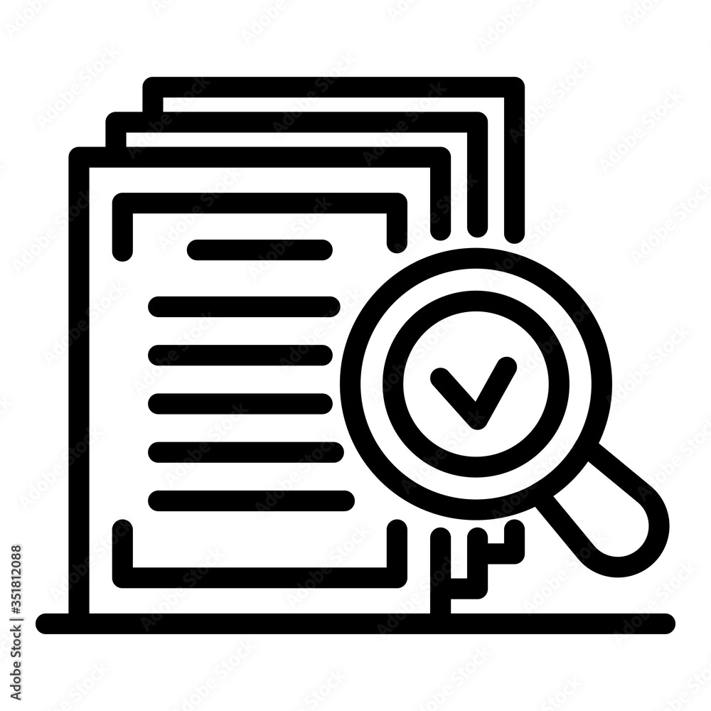 Poster notary approved document icon. outline notary approved document vector icon for web design isolated 