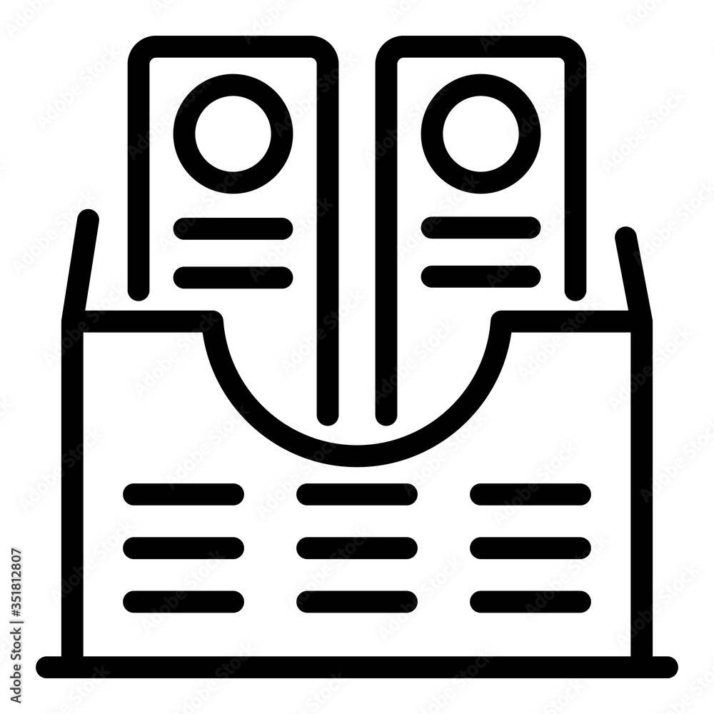 Poster notary folder icon. outline notary folder vector icon for web design isolated on white background