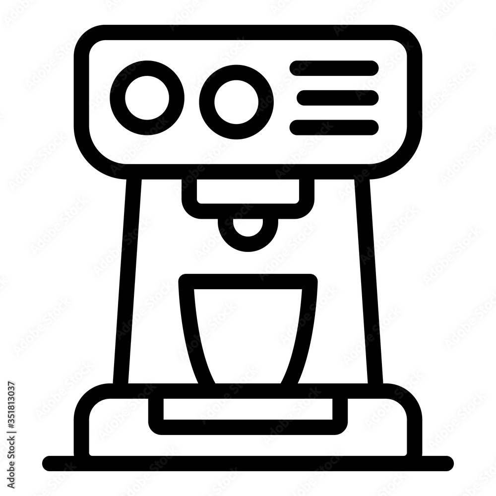 Aufkleber coffee machine icon. outline coffee machine vector icon for web design isolated on white background