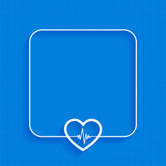 blue medical background with heartbeat line design