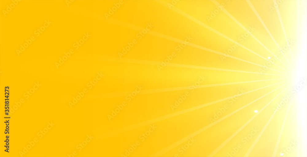 Canvas Prints bright yellow background with glowing rays light