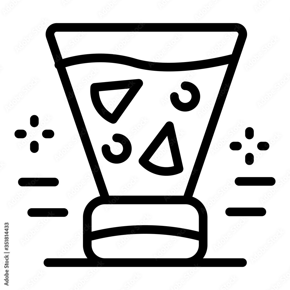 Poster fruit juice in a blender icon. outline fruit juice in a blender vector icon for web design isolated 