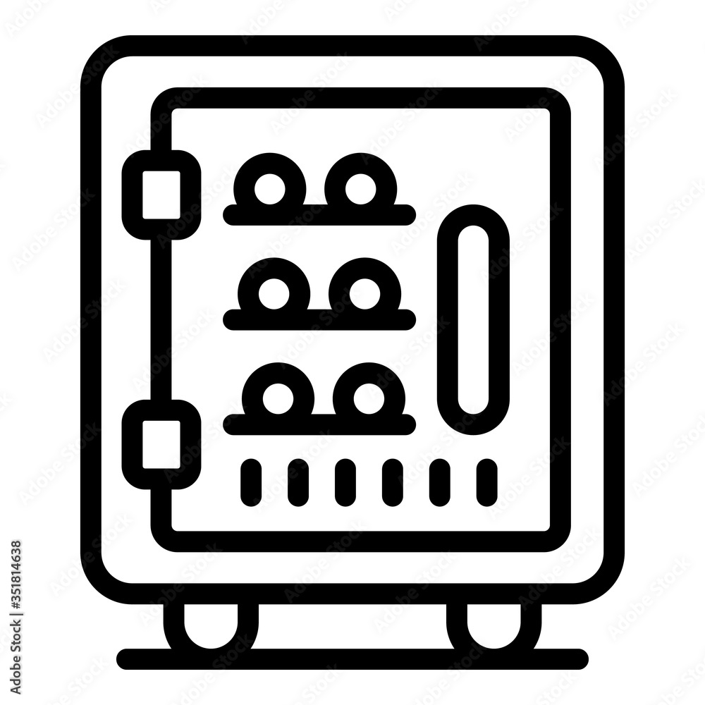 Poster fridge bar icon. outline fridge bar vector icon for web design isolated on white background