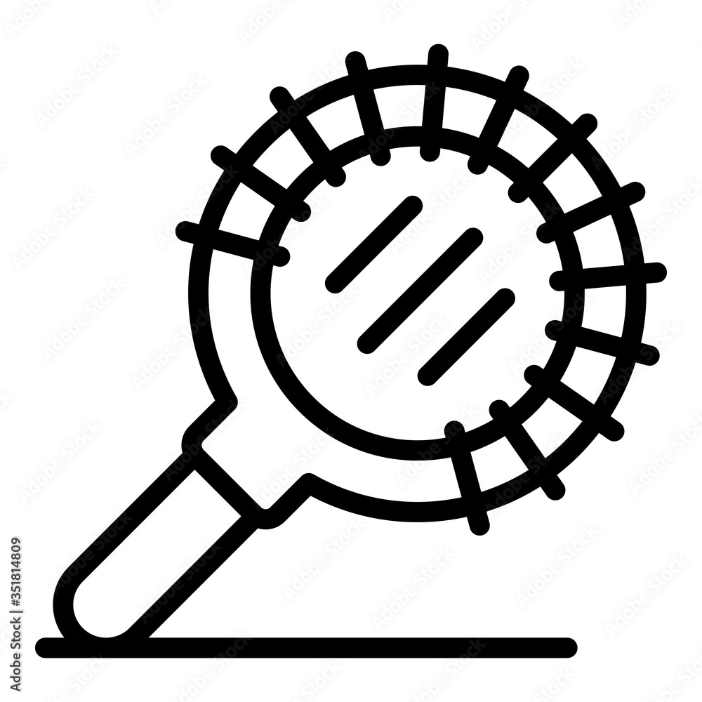 Poster egg knife icon. outline wire egg knife vector icon for web design isolated on white background