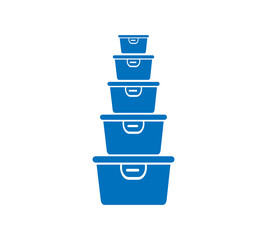 Food container vector icon sign symbol.