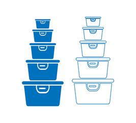 Food container vector icon sign symbol.
