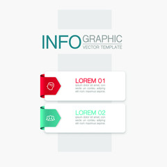 Vector iInfographic template for business, presentations, web design, 2 options.