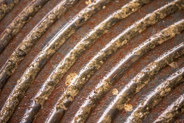 Rust on the old manhole cover