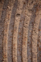 Rust on the old manhole cover