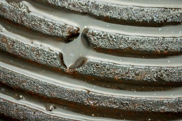 Rust on the old manhole cover