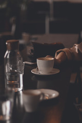 coffee cappuccino in the coffee shop