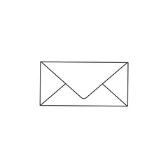 Email icon. Vector line icon isolated on a white background