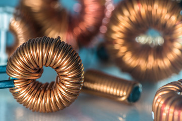 Copper coil and parts of electrical installation