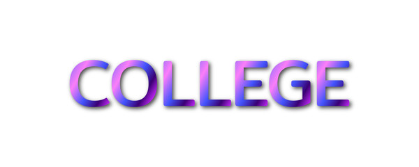 COLLEGE Gradient Color Soft Shadow