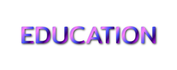EDUCATION Gradient Color Soft Shadow