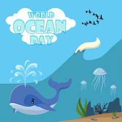 World Ocean Day Vector Poster 2