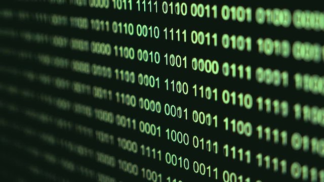 Binary Code Close up view
