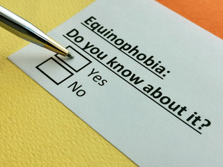 One person is answering question about equinophobia.