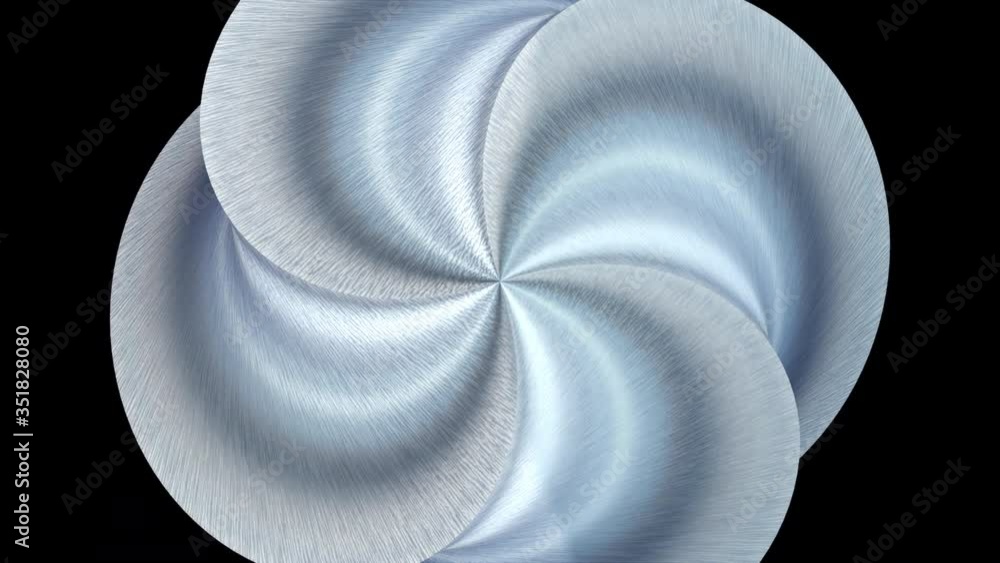 Aufkleber computer generated background with abstract metal spiral. 3d rendering steel rotation