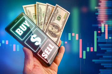 Stock transactions. Buying or selling assets. Online bidding. Analysis of exchange information. Market forecast. Fluctuations in quotes. Charts of price changes.