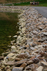 Uferbefestigung am paulinensee bei mönsheim im enzkreis