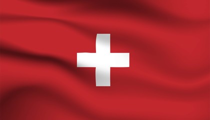 Flag of Switzerland background template.