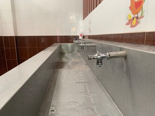 modern bathroom interior with shower