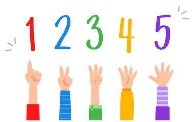 cute little kid study math number count apple